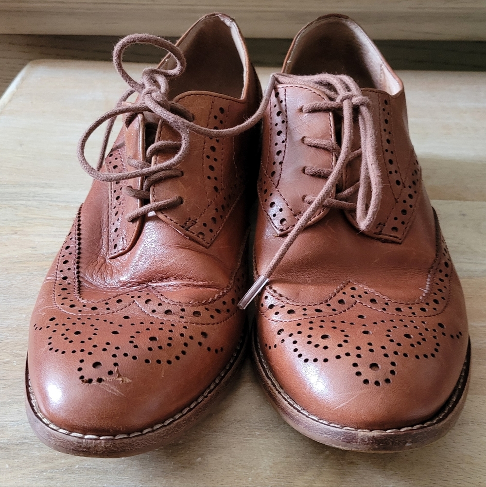 Madewell Classic Brown Leather Brogues